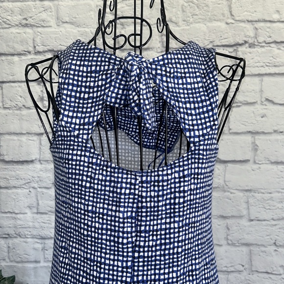 Mercer & Madison blue, black & white rayon dress size small - Picture 5 of 7